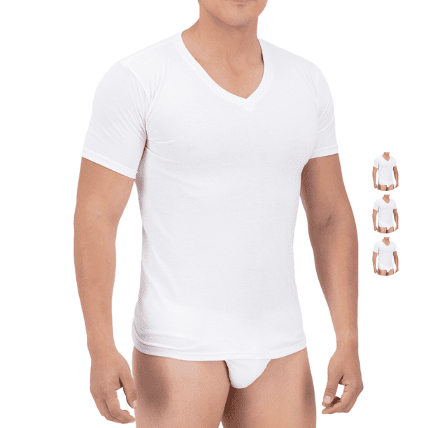 Playera Cuello V Blanca Trueno 3 Piezas Trueno 300 V