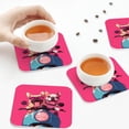 thumbnail image 4 of Leather Coasters with Heat-resistant for Drinks, Cool French Bulldog No.106 Cup Coasters Cup Pad Mat for Tabletop Protection, Coffee Table, Office Desk and Housewarming Gift, 4 of 5
