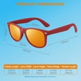thumbnail image 4 of LINVO Classic Retro Polarized Red Orange Sunglasses for Men Women Fishing Driving Hiking, 4 of 7