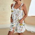 thumbnail image 1 of EQWLJWE Femmes Summer Confortable Bretelles Décontractée Impression Shorts de Poche Combinaison Shorts, 1 of 5