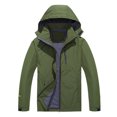 thumbnail image 3 of IROINNID Men's Windbreaker Hooded Lightweight Sun Protection Jacket Hard Shell Waterproof Mountain Outdoor Jacket,Army Green, 3 of 4