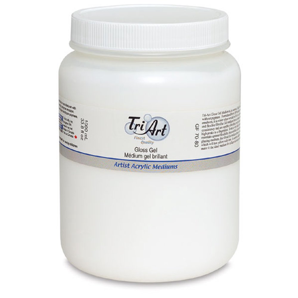 TriArt Artist Gel Mediums, 1000ml, Gloss
