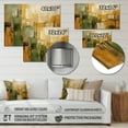thumbnail image 4 of Designart "Green beige wild essence collage I In Green and Beige"Tachisme Metal Wall Art Green Modern Office Room Wall Art, 4 of 6
