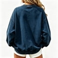thumbnail image 4 of Women's Vintage Crew Neck Sweatshirt Long Sleeve Halloween Witch Themed Pullover Relaxed Casual Fall Tops Blue XL, 4 of 6