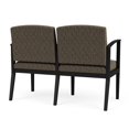 thumbnail image 2 of Pemberly Row Reception Waiting 2 Seat Tandem Seating in Black Steel & Brown, 2 of 3
