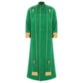 thumbnail image 5 of renvena Mens Church Catholic Priest Chasubles Vestments Clergy Costume Mass Robe with Stole Green XXL, 5 of 7