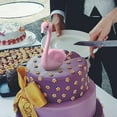 thumbnail image 3 of Raindrops  Flamingo Decorations Ornament Cake Eye-catching Chic Birthday Banquet, 3 of 8