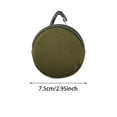 thumbnail image 3 of 3Inch Zipper Sports Outdoor Headphone Bag Hanging Keychain Round Mini Coin Purse Dog Treat Pouch Portable Earbud Storage Case Travel Organization Nylon Material 1PC, 3 of 4