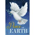 thumbnail image 3 of Briarwood Lane Peace on Earth Dove Christmas Garden Flag, 3 of 4