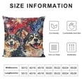 thumbnail image 5 of Zippered Throw Pillow Covers Dog Cute Animal White Blue Brown Decor Comfortable Home Office Square Pillow Covers, 5 of 5