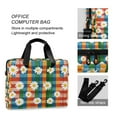 thumbnail image 4 of FORMRS 16" Laptop Bag Carrying Sleeve Case with Handle Travel Shoulder Briefcase, Green Checkered Daisy, 4 of 8