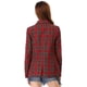 thumbnail image 5 of Chaqueta formal Allegra K para Mujer Doble Botonadura Rojo Verde S, 5 of 6