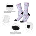 thumbnail image 4 of Balery Purple Butterfly Calcetas Largas con Estampado para Hombre y Mujer – Suaves y Transpirables, Talla Única (US 5-11), 4 of 6