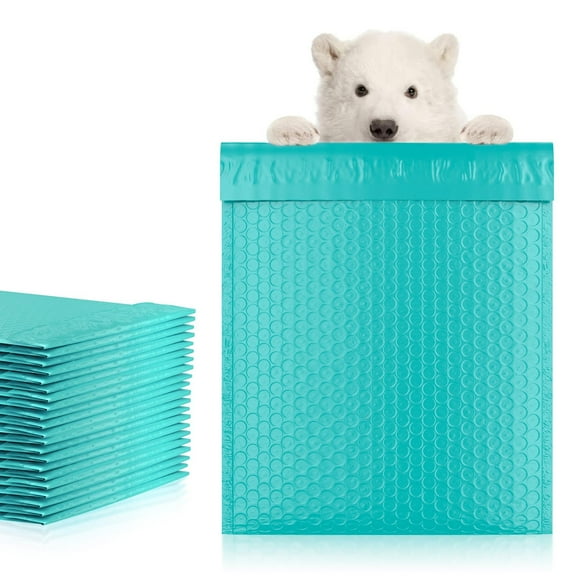Teal Poly Bubble Mailers Self Seal, 8.5 x 11 Inch. Pack of 200 Bubble Packaging Envelopes for Shipping. Durable Padded Envelopes Waterproof. Self Seal Padded Mailers. Shipping Packages