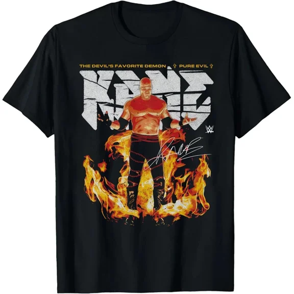 WWE Kane Black T-Shirt 2025 , The Devil's Favorite Demon ,Black Color,Size 2XL