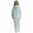 thumbnail image 4 of Gyexs Little Girls Clothes Size 9-10 Years Cartoon Dinosaur Tops Pants, With/wiithout Drawstring Pants Set (#03 Light Blue, 9-10 Years), 4 of 6