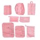 thumbnail image 4 of Juego de 8 bolsas de viaje para guardar ropa, organizador de ropa, multiusos, para maletas, color rosa, 4 of 5