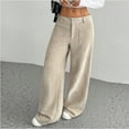thumbnail image 5 of Hxshgdsn Womens Athletic Sweatpants With Pocket High Waist Straight Leg Casual Long Pants Loungewear Beige Xs, 5 of 9