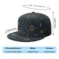 thumbnail image 4 of Astro Travel Snapback – Zodiac Print Flat Bill Cap, Hip Hop Style Adjustable, 4 of 6