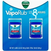 Vicks VapoRub Cough Suppressant Topical Analgesic Ointment (3.53 Ounce, 2 Count)