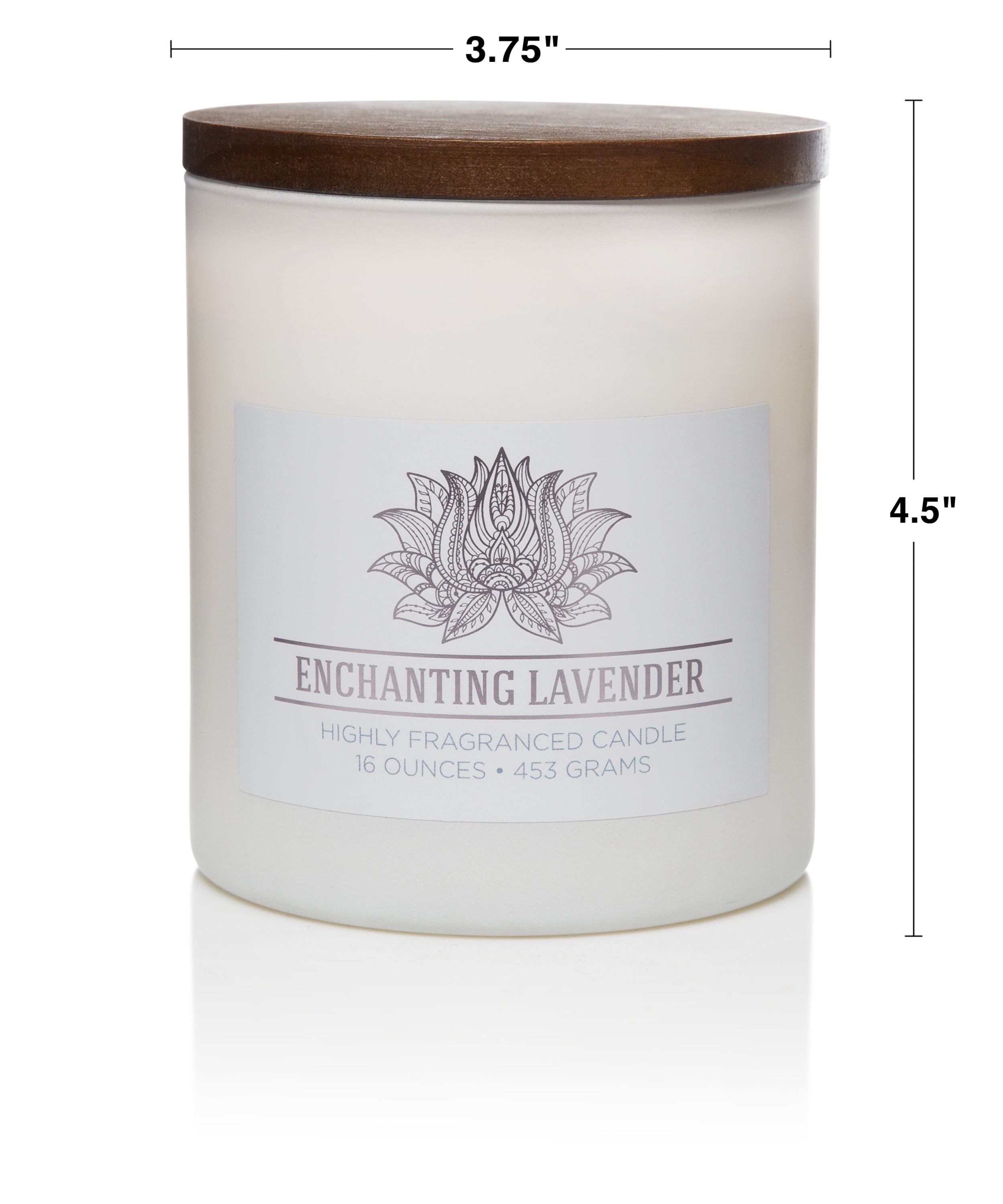 Colonial Candle Enchanting Lavender 16 oz Aromatherappy Candle, White