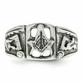 thumbnail image 2 of Sterling Silver Antiqued Masonic Ring, 2 of 5