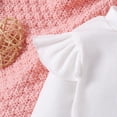 thumbnail image 5 of Bearichfupo Toddler Baby Girl Outfit Long Sleeve Ruffle Shirt Top And Pleated Skort Asymmetrical Skirt Shorts Set 2Pcs Kids Little Girl Clothes Fall Winter,Girls' Skirt Sets Sizes 6-12 Months, 5 of 6