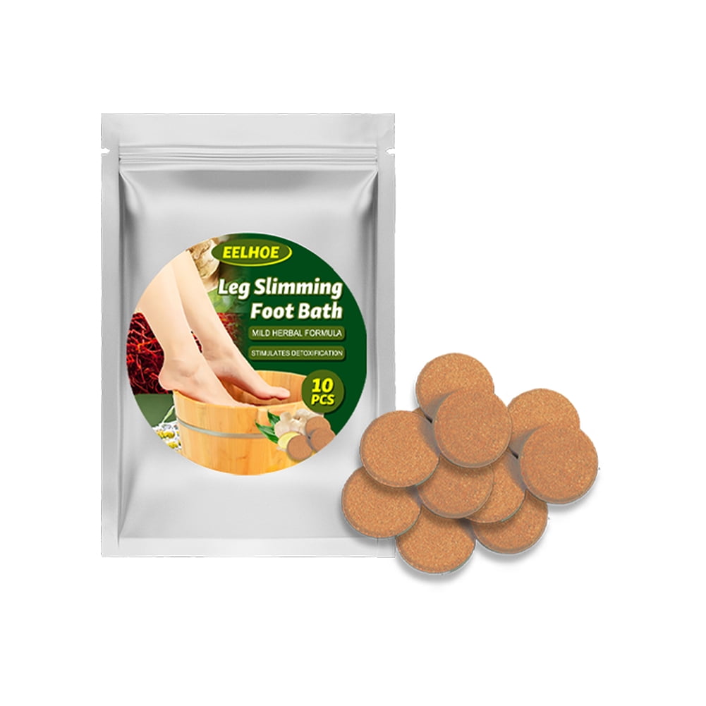 Vakind 10Pcs Ginger Foot Soaks Tablets for Foot Care, Eliminate Fatigue and Improve Sleeping Foot Care Treatment