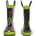 thumbnail image 4 of Landchief Toddler Rain Boots, Kids Rain Boots Waterproof Rubber Boots for Girls and Boys with Fun Patterns and Easy-On Handles, Size 10, Camo Block, 4 of 7