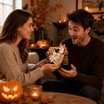 thumbnail image 5 of Decorative Figurine 2D Reading Ghost Themed Wooden Halloween Ornament for Indoor Home Desk and Bookshelf Fall Displays, 5 of 8