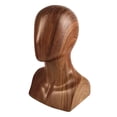 thumbnail image 2 of Cabeza de maniquí masculino profesional, duradera, de PRFV, de 13'' de alto, modelo para sombreros grano de madera, 2 of 6