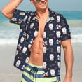 thumbnail image 5 of Lsque Llamas 1 pattern Hawaiian Shirt for Men, Unisex Summer Beach Casual Short Sleeve Button Down Shirts-X-Large, 5 of 9