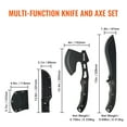 thumbnail image 4 of VEVOR Ensemble Couteau de Chasse et Hache Ensemble Combo Lame Fixe Fourreau Camping, 4 of 9