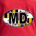 thumbnail image 3 of CafePress - Maryland MD Oval (W/Flag) T Shirt - Womens Football Shirt, 3 of 4