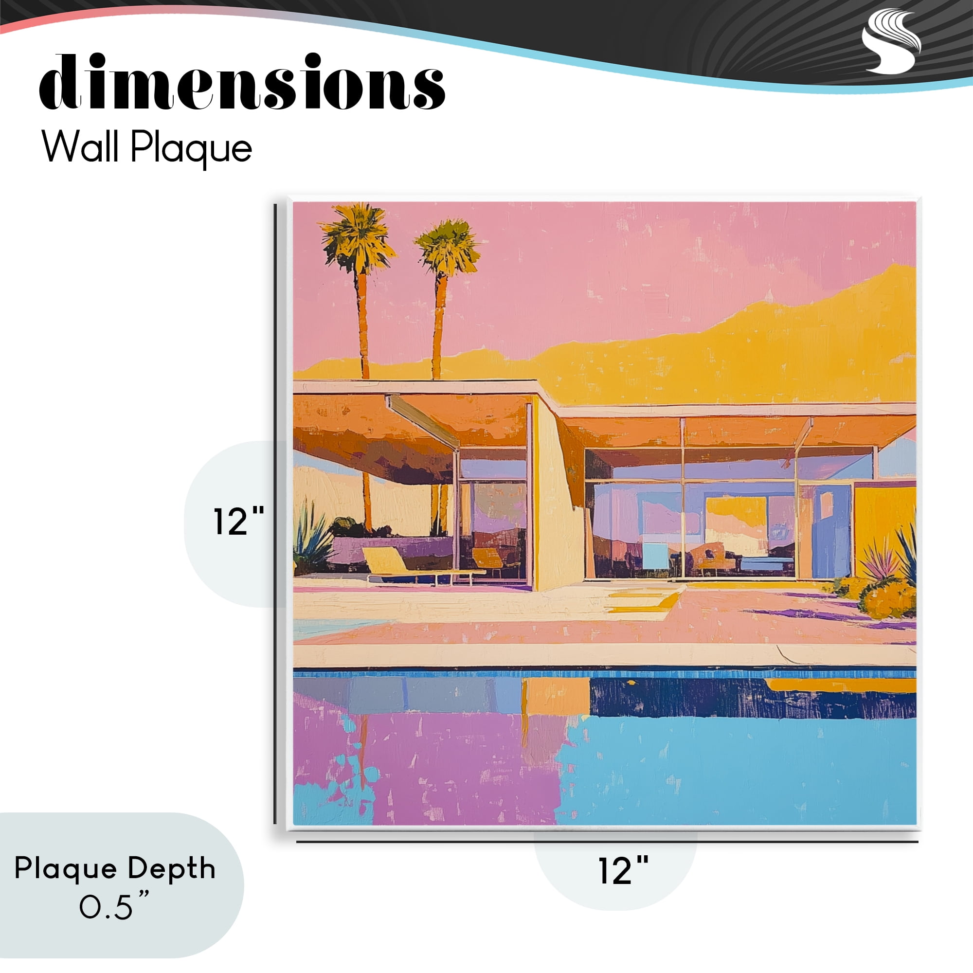 Stupell Industries Vivid Villa at Sunset Wall Plaque Art, design by Walker Noble