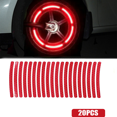 thumbnail image 1 of Paquete de 20 pegatinas reflectantes JAMW para motor de coche cinta adhesiva para llanta, 1 of 5