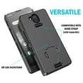 thumbnail image 4 of Case with Stand for Sonim XP10 5G, Nakedcellphone [Grid Texture] Slim Hard Shell Phone Protector Cover with Kickstand for XP9900 (2022) - Black, 4 of 5