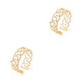 thumbnail image 3 of Guardurnaity Anillos de flores huecas para mujer, anillos ajustables de cobre para chica, joyería para fiesta de noche de boda Type1 NO1, 3 of 6