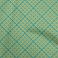 thumbnail image 1 of oneOone Cotton Cambric Turquoise Blue Fabric Geometric Dress Material Fabric Print Fabric By The Yard 56 Inch Wide, 1 of 4