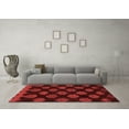 thumbnail image 3 of Ahgly Company Indoor Square Abstract Red Modern Area Rugs, 5' Square, 3 of 4