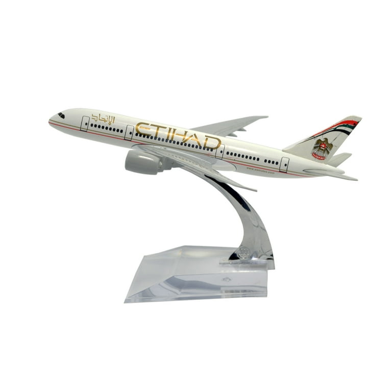 TANG DYNASTY 1 400 16cm Boeing B787 Etihad Airlines Metal Airplane Model Plane Toy Plane Model Walmart