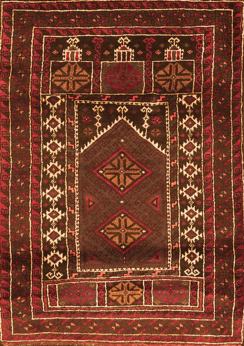 Ahgly Company Indoor Rectangle Persian Orange Traditional Area Rugs, 6 ...