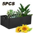 thumbnail image 1 of 5Pcs Garden Planting Bag  Rectangular Plant Bag with Handle  Cloth Planting Bag  Square Planting Container  Terrace Courtyard  Grow Plants  Vegetable  Fruit, 1 of 8