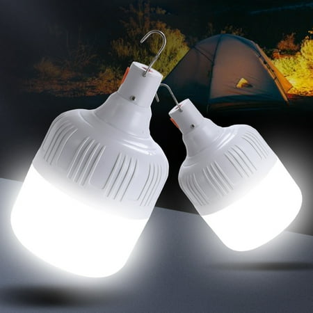 

Wirlsweal LED Camping Light High Brightness Rechargeable Hanging Hook Design Waterproof Flicker Free Dimmable Water-Resistant Powerful LED Camping Lamp Bulb Home Supplies