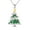 Tree - D, variant on Christmas Tree Pendant Necklace 925 Sterling Silver Colorful CZ Crystal Holiday Festival Jewelry Gift for Women Juwaliy