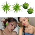 thumbnail image 6 of FENOHREFE Elegant Aloe Earrings Versatile Resin Ear Studs Jewelry Ear Decoration for Plant Lovers and Trendsetters, 6 of 7
