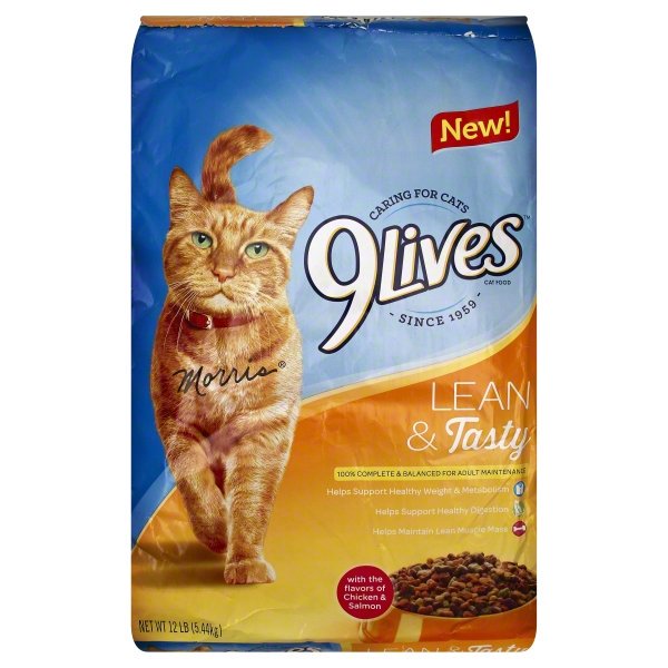 9Lives Lean & Tasty Dry Cat Food, 12 lb
