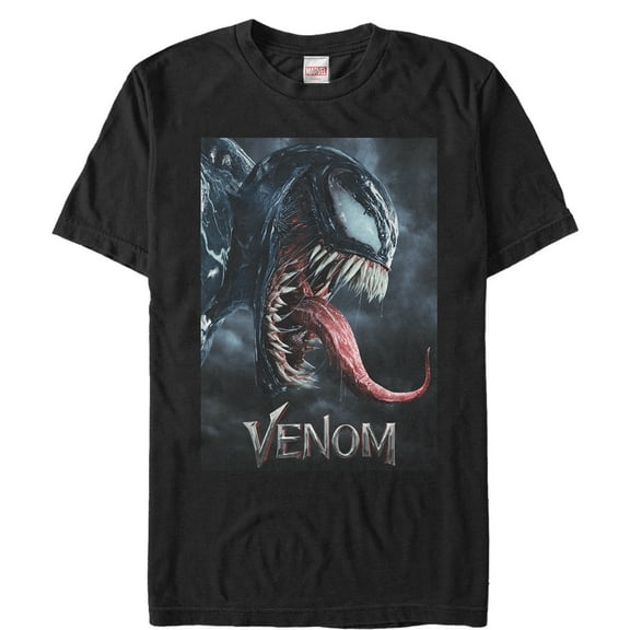 Men's Marvel Venom Film Tongue Portrait  Graphic Tee Black 5X Large