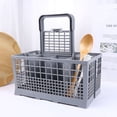 thumbnail image 1 of OULII 1Pack Silverware Organizer for Dishwasher Grey Plastic Kitchen Storage for Household Users, 1 of 4