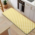 thumbnail image 5 of Yellow and White Checkerboard Pattern Kitchen Rug Mat,Kitchen Runner Rugs Non Skid Washable,Decorative Kitchen Floor Mats for Kitchen,Sink,Laundry,17"x47.2", 5 of 7
